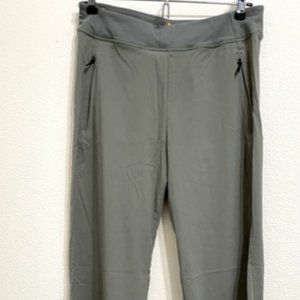 Lucy Activewear S EveryDay pant Khaki NWOT pockets zipper stretch waist